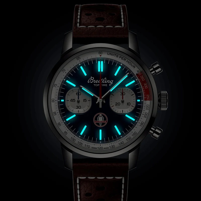 Top Time B01 Shelby Cobra 41mm - Blue on Leather Strap
