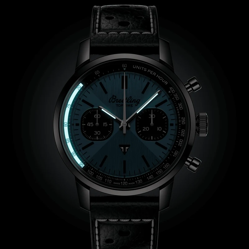 Top Time B01 Triumph 41mm - Ice Blue on Leather Strap