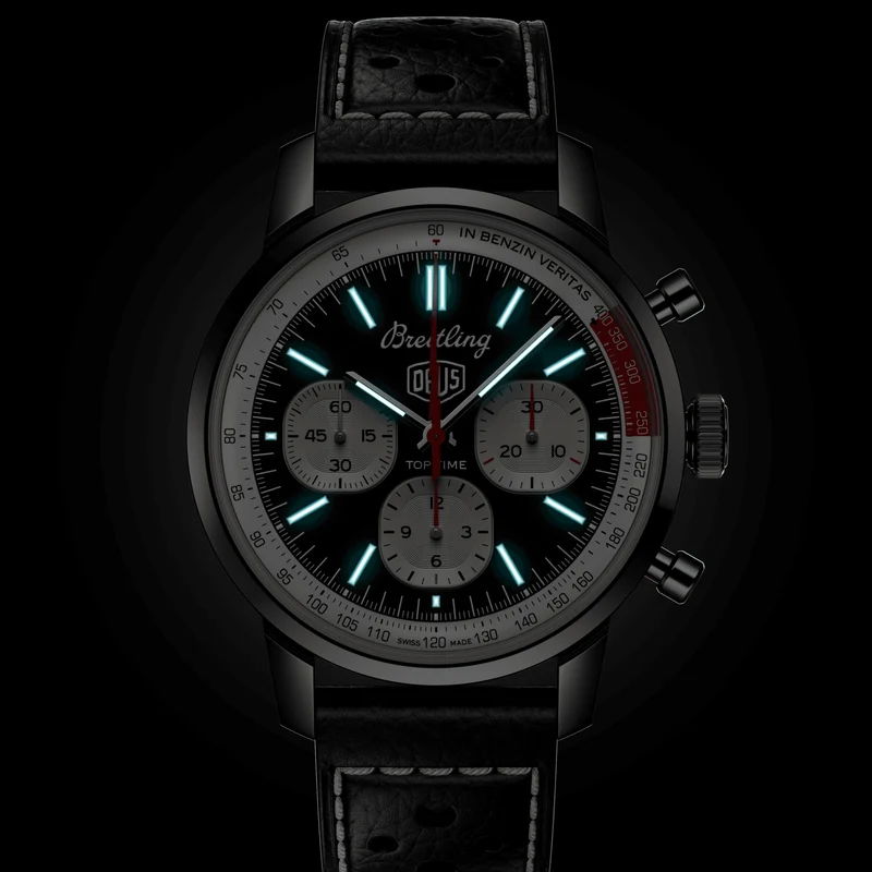 Top Time B01 Deus 41mm - Black on Leather Strap