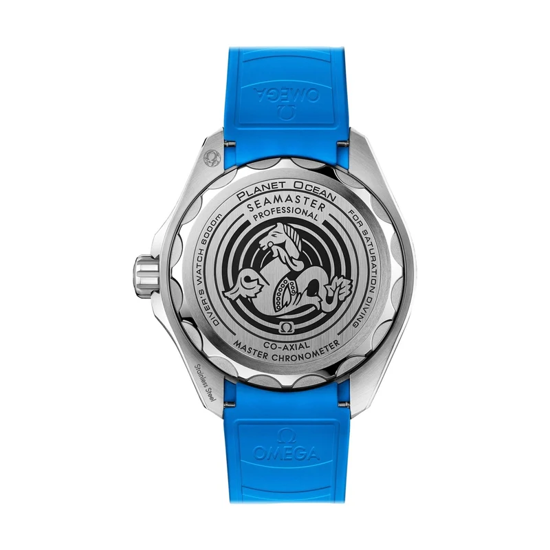 Seamaster Planet Ocean Ultra Deep 6000M 45.5mm- Blue on Rubber Strap