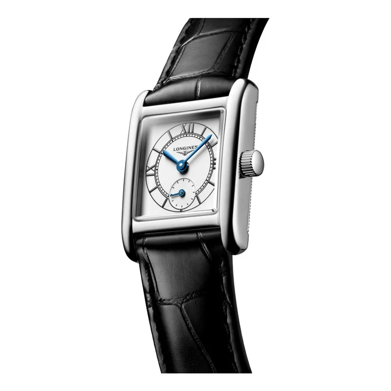 Mini DolceVita 29mm - Silver "Fliniqué" on Leather Strap
