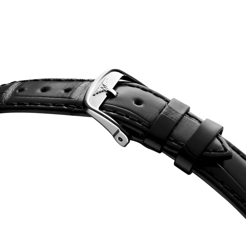 Mini DolceVita 29mm - Silver "Fliniqué" on Leather Strap