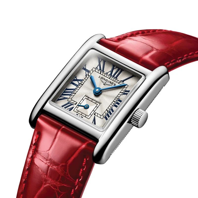 Mini DolceVita 29mm - Silver "Fliniqué" on Leather Strap