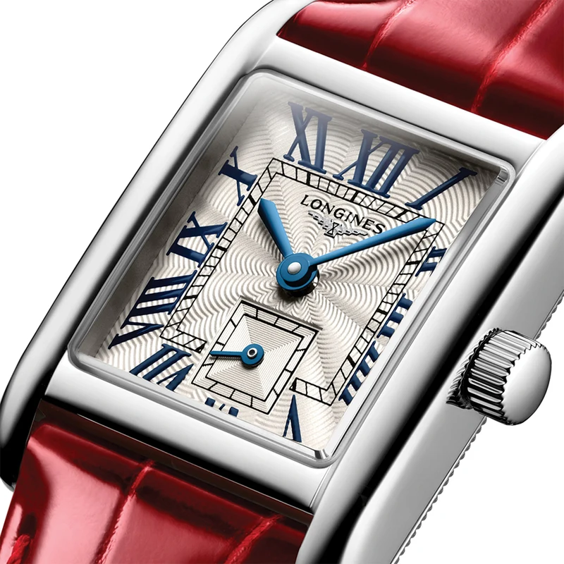 Mini DolceVita 29mm - Silver "Fliniqué" on Leather Strap
