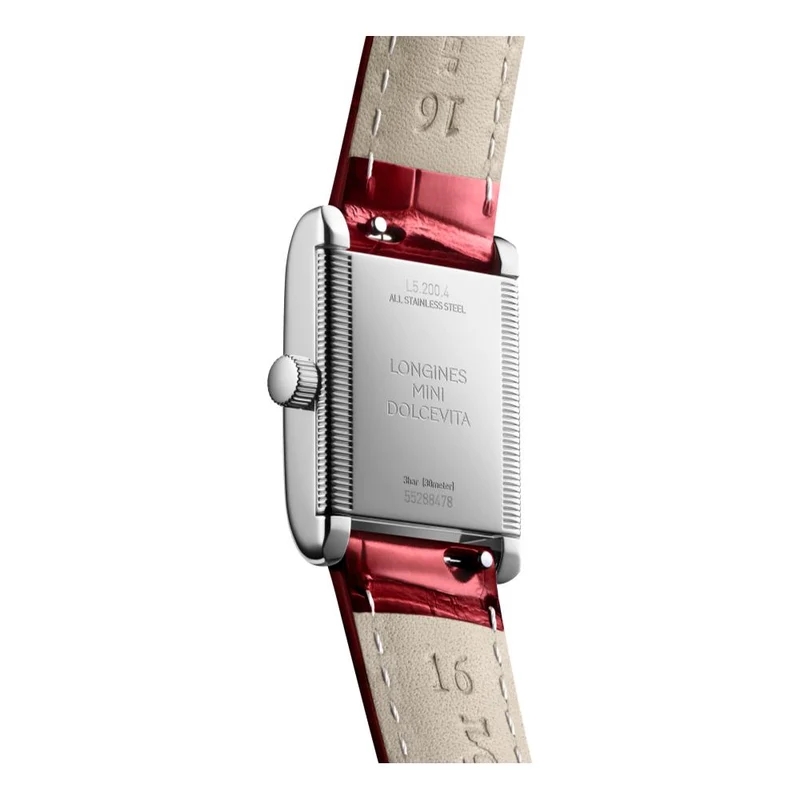 Mini DolceVita 29mm - Silver "Fliniqué" on Leather Strap