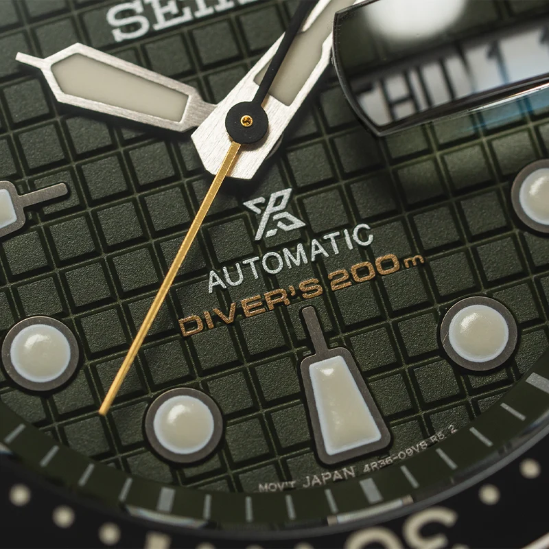 SRPE05 Prospex Automatic Diver 45mm - Green on Rubber Strap