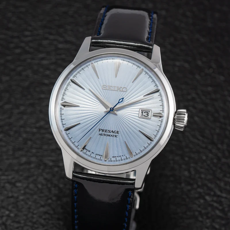 SRPB43 Presage Cocktail Time 40.5mm - Blue on Leather Strap