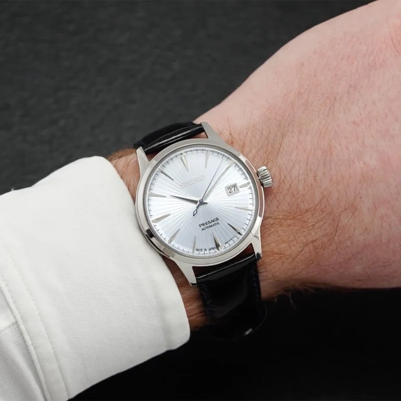 SRPB43 Presage Cocktail Time 40.5mm - Blue on Leather Strap
