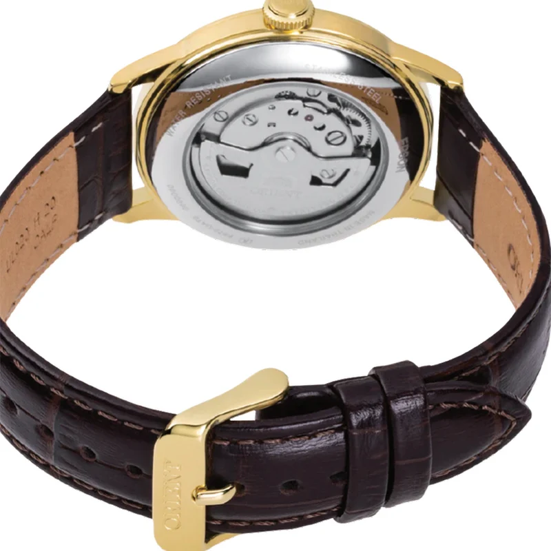Bambino Version 7 Gold-Tone 38mm (2024 Update) - White on Leather Strap