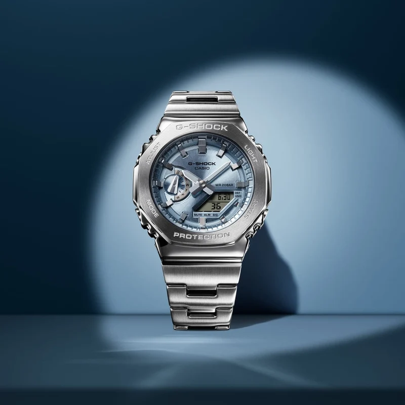 GM-2110D-2A G-Steel 44.4mm - Light Blue on Bracelet