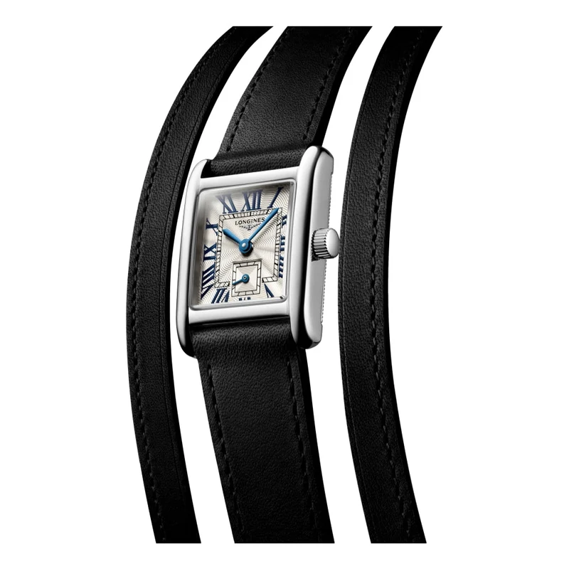Mini DolceVita 29mm - Silver "Fliniqué" on Leather Strap