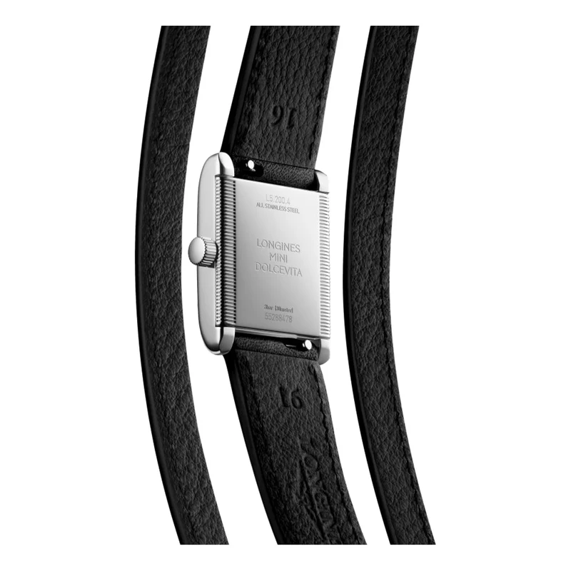 Mini DolceVita 29mm - Silver "Fliniqué" on Leather Strap