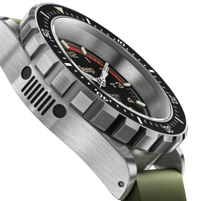 GSAR Diver's Automatic Jeep Rubicon 41mm - Black on Rubber Strap