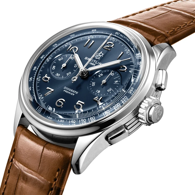 Premier B15 Duograph 42mm - Blue on Leather Strap
