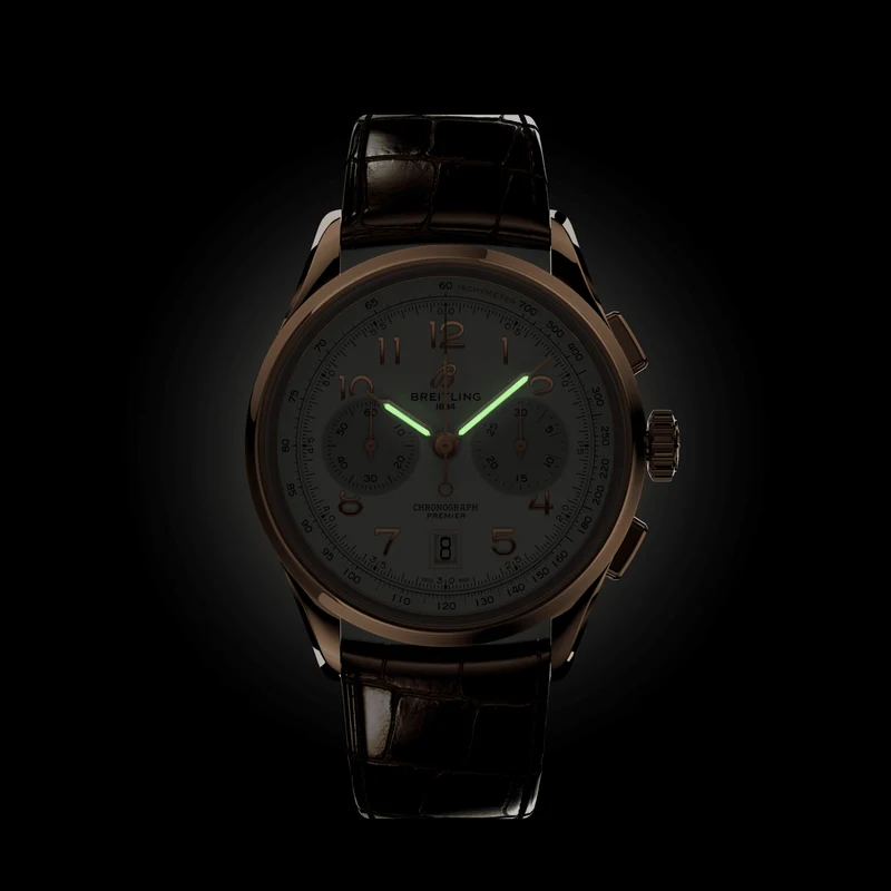 Premier B01 Chronograph 42mm - Copper on Leather Strap