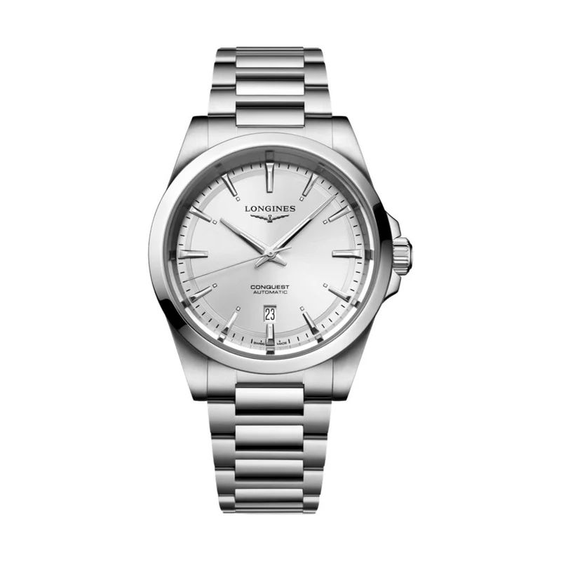 Conquest 41mm - Sunray Silver on Bracelet