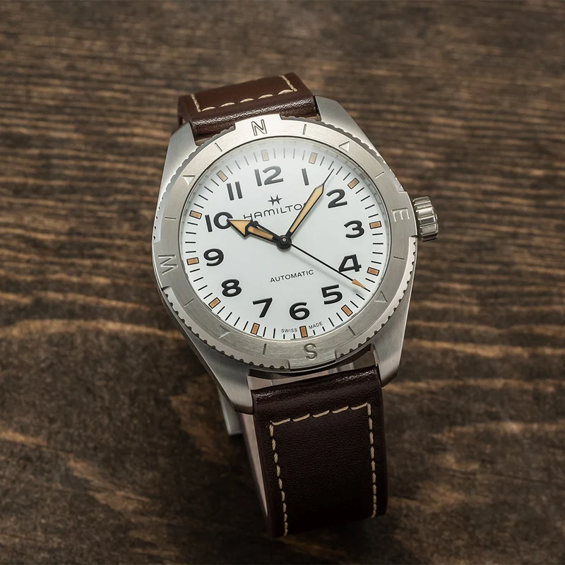 Khaki Field Expedition 37mm - White on Strap