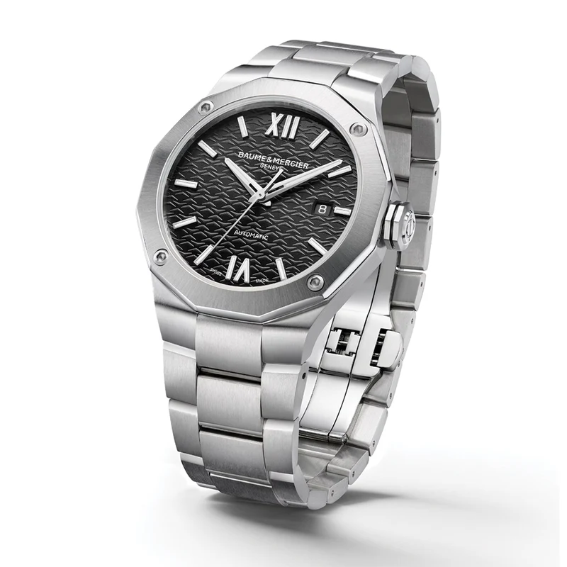 Riviera 10621 Automatic Date 42mm - Black on Bracelet