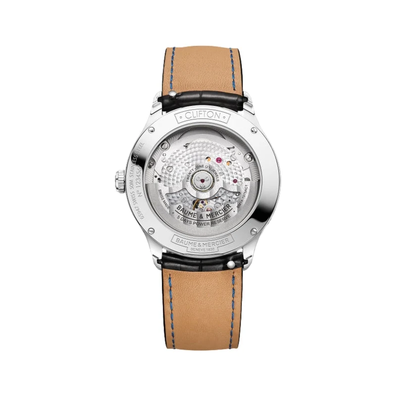 Clifton 10758 Moonphase 39mm - Grey on Leather Strap