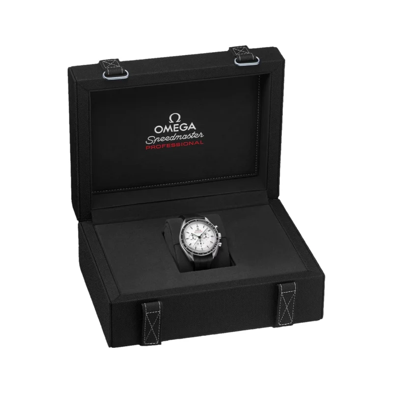 Speedmaster Moonwatch Professional Chronograph Sapphire 42mm - White on Rubber Strap