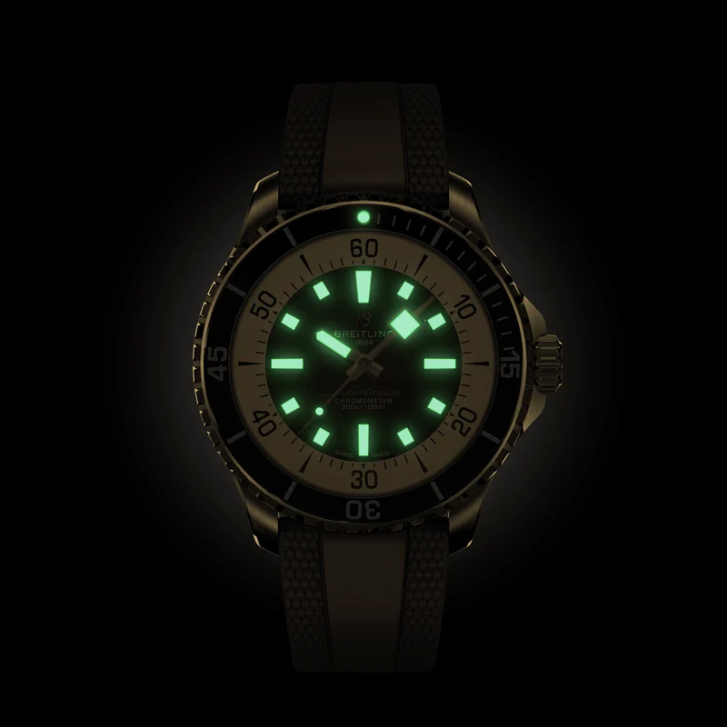Superocean Automatic Bronze 44mm - Brown on Rubber Strap