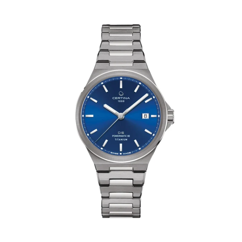 DS-7 Powermatic 80 Titanium 39mm - Blue on Bracelet