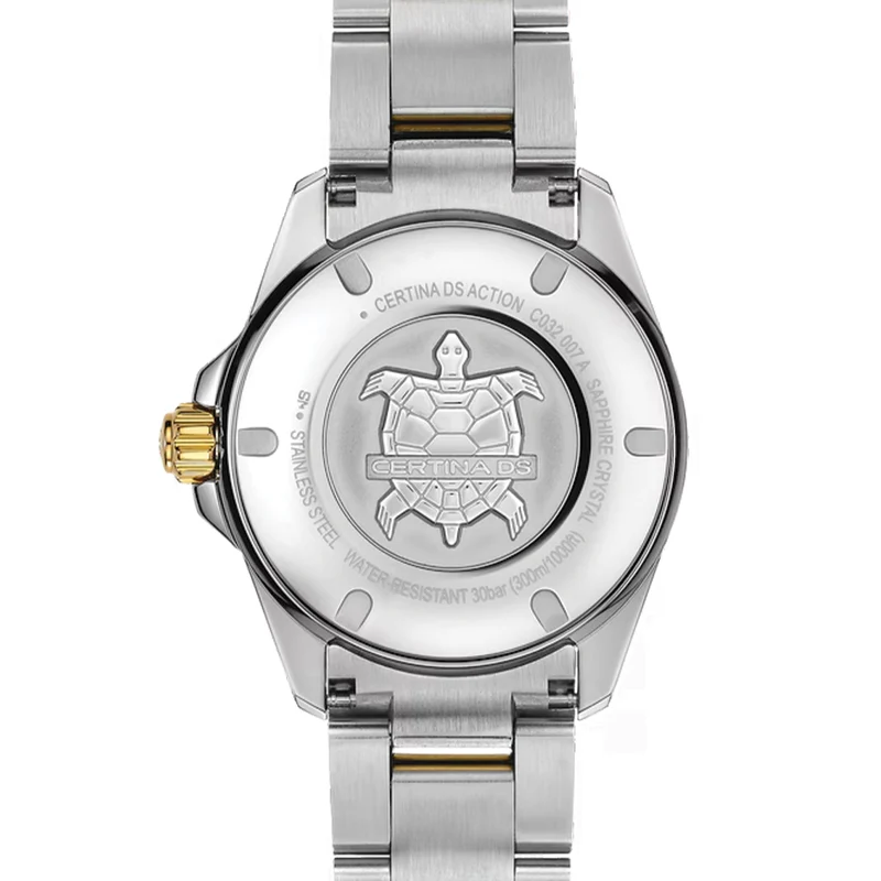 DS Action Powermatic 80 34.5mm - Black, Mother-of-Pearl on Bracelet