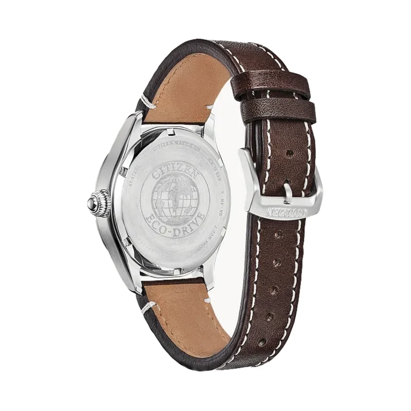 Garrison Eco-Drive 42mm - Green on Leather Strap