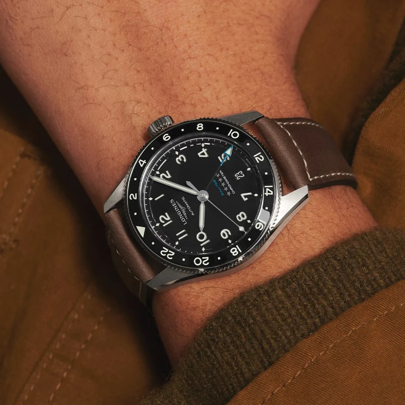 Spirit Zulu Time 39mm - Black on Leather Strap