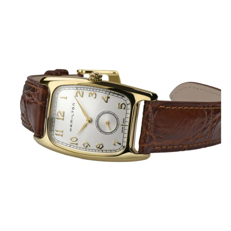 American Classic Boulton Quartz 32mm - White on Leather Strap