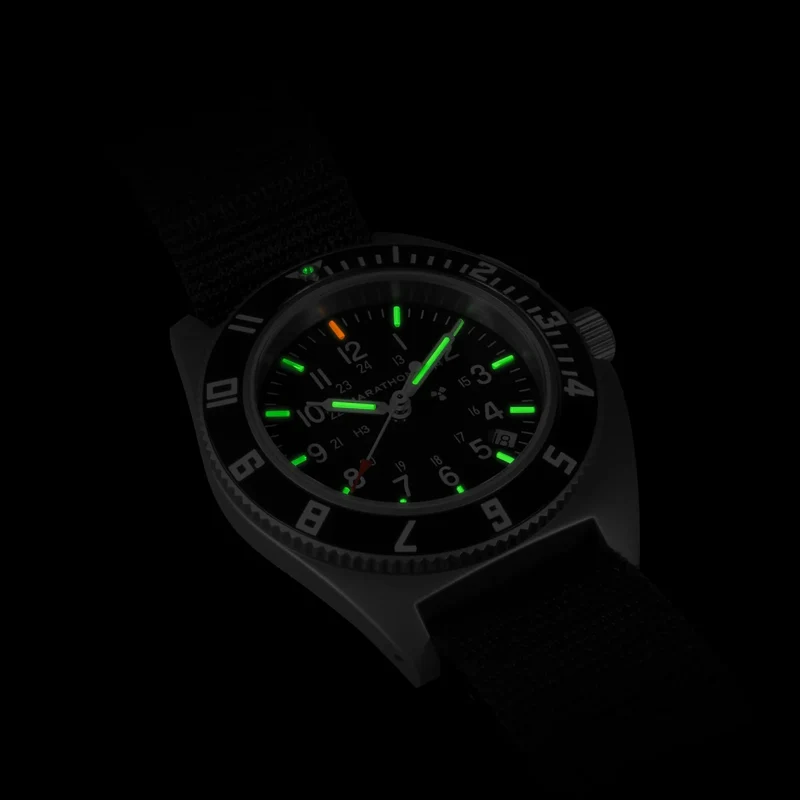 Pilot's Navigator with Date & Tritium 41mm - Black on Nylon Strap