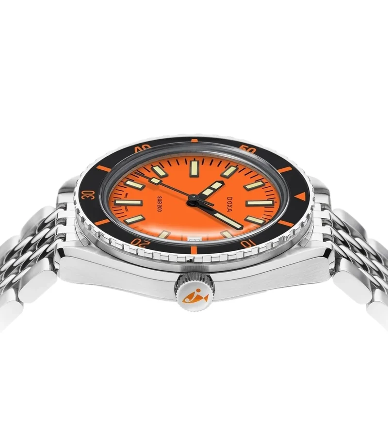 SUB 200 Professional Sapphire Inlay Bezel 42mm - Orange on Bracelet