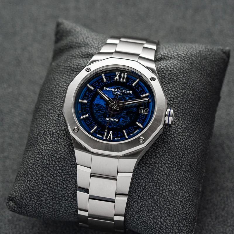 Riviera 10616 Baumatic COSC Certified 42mm - Blue on Bracelet