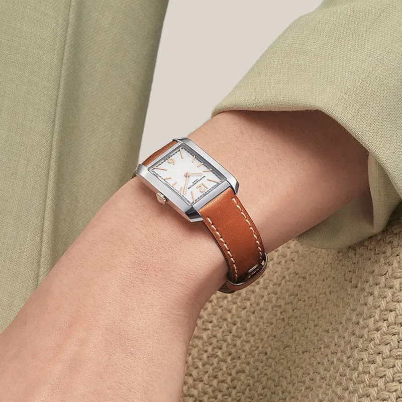 Hampton 10472 Quartz 34.9mm - Silver on Leather Strap