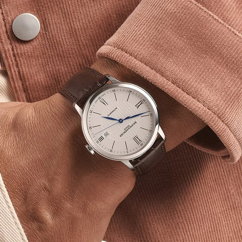 Classima 10214 Automatic 40mm - Silver on Leather Strap