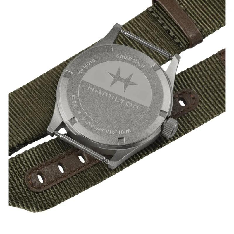 Khaki Field Quartz 38mm - White on One-Piece Textile Strap