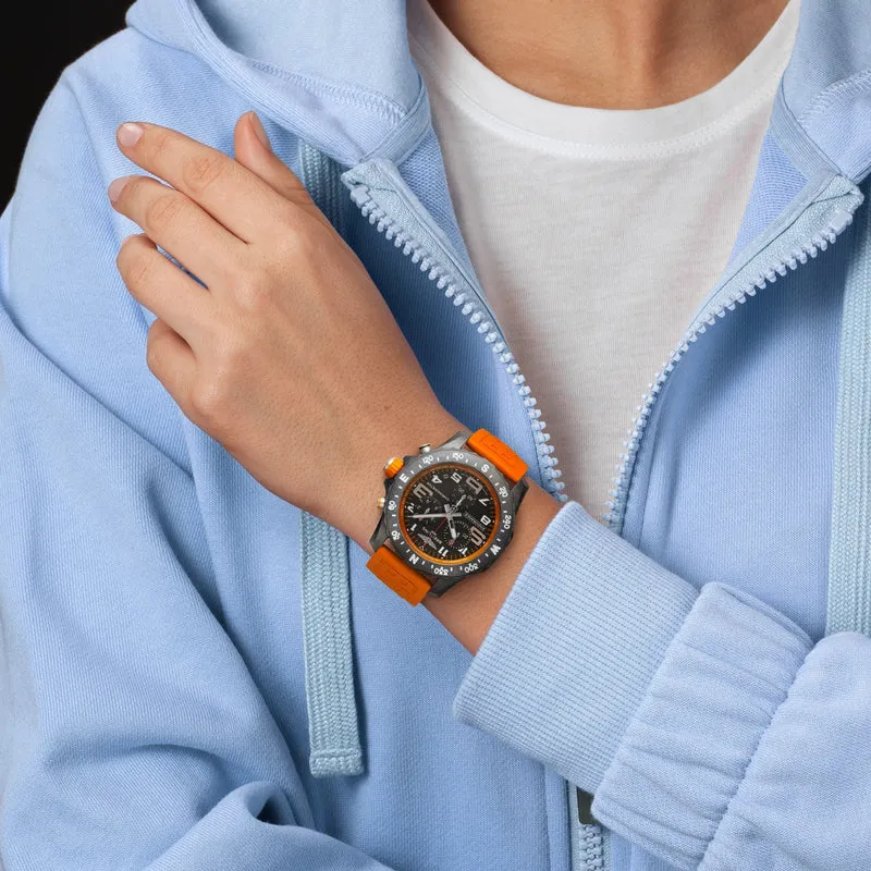 Endurance Pro Breitlight® 44mm - Black on Orange Rubber Strap