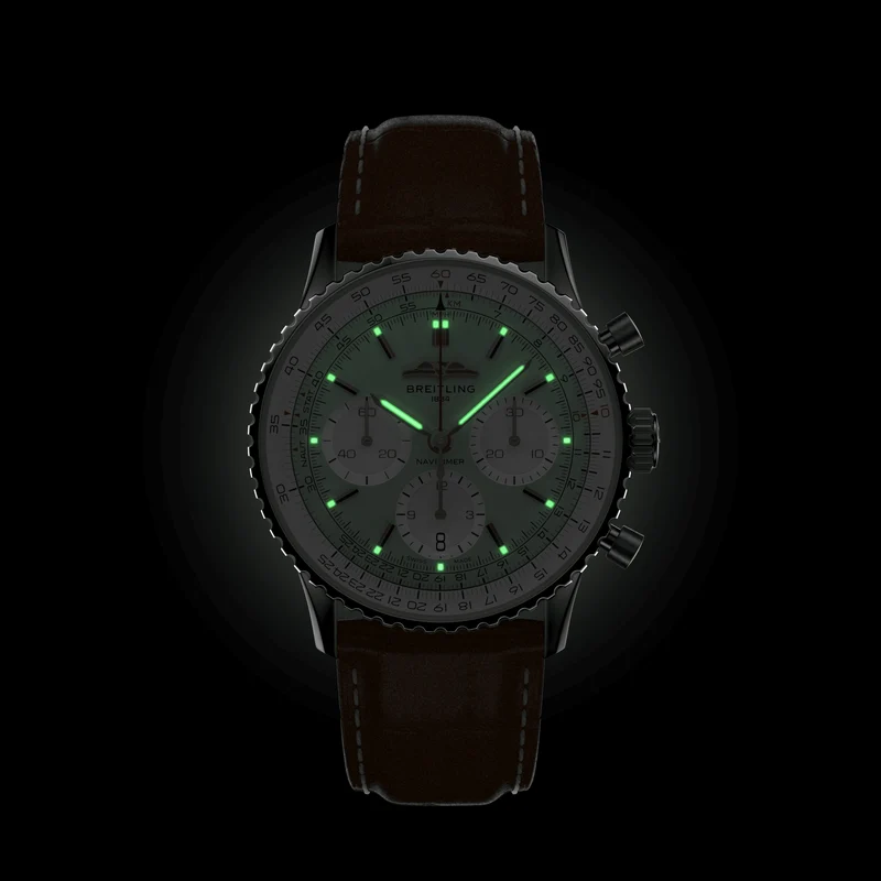 Navitimer B01 Chronograph 41mm - Mint Green on Leather Strap
