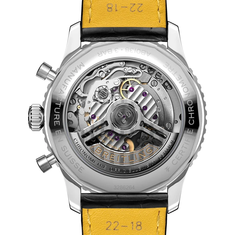 Navitimer B01 Chronograph 43mm - Black on Leather Strap
