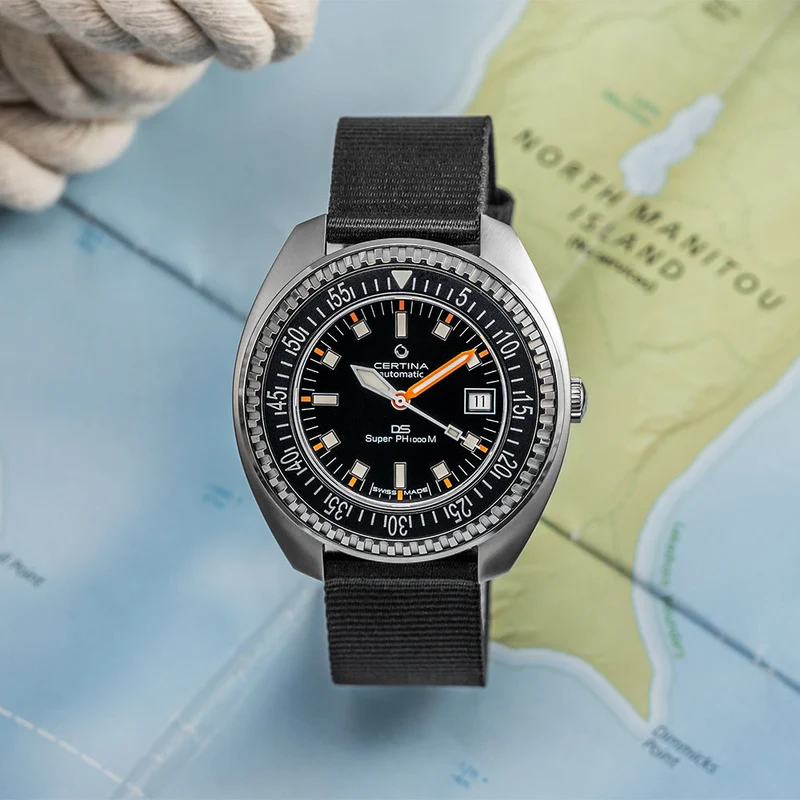 DS Super PH1000M 43.5mm - Black on Nylon Strap