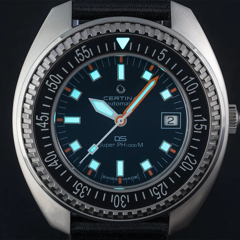 DS Super PH1000M 43.5mm - Black on Nylon Strap
