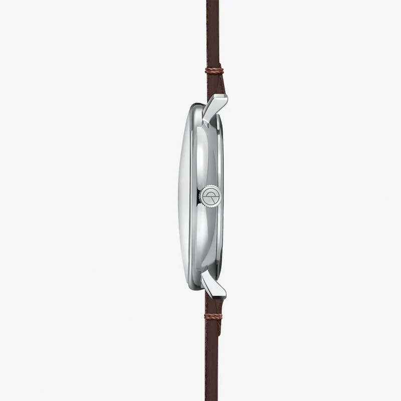 Hamburg Quartz 42mm - White on Leather Strap