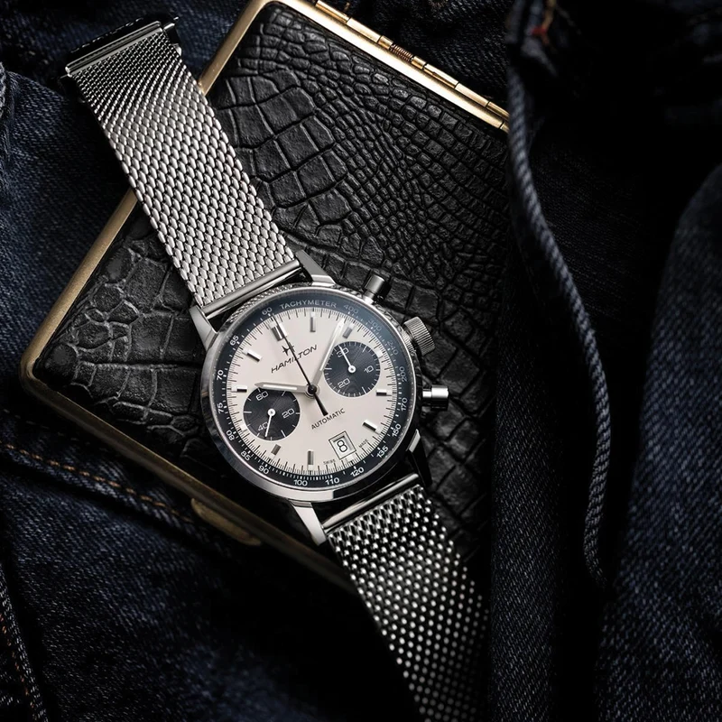 American Classic Intra-Matic Auto Chrono 40mm - White on Bracelet