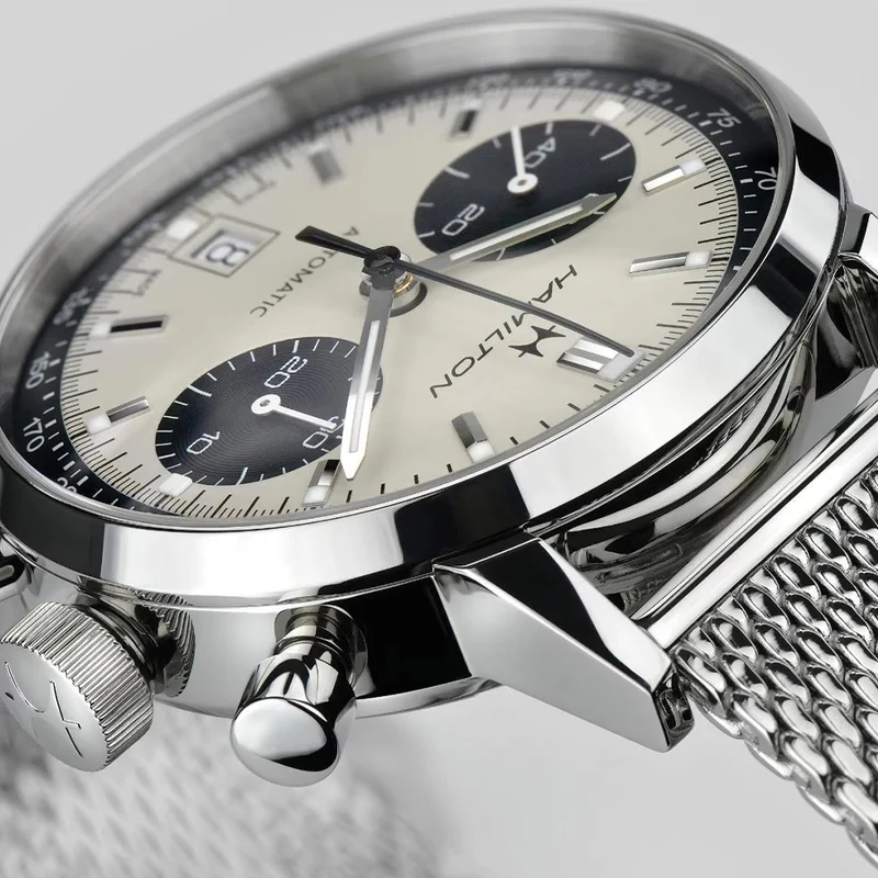 American Classic Intra-Matic Auto Chrono 40mm - White on Bracelet