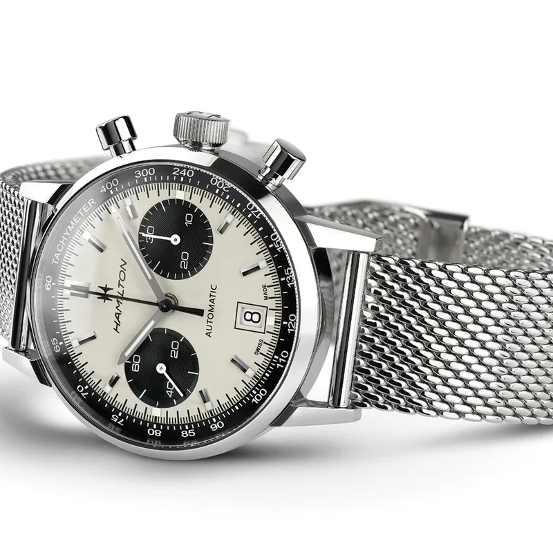 American Classic Intra-Matic Auto Chrono 40mm - White on Bracelet