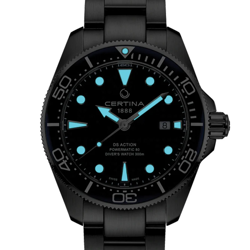 DS Action Diver Powermatic 80 43mm - Green on Bracelet