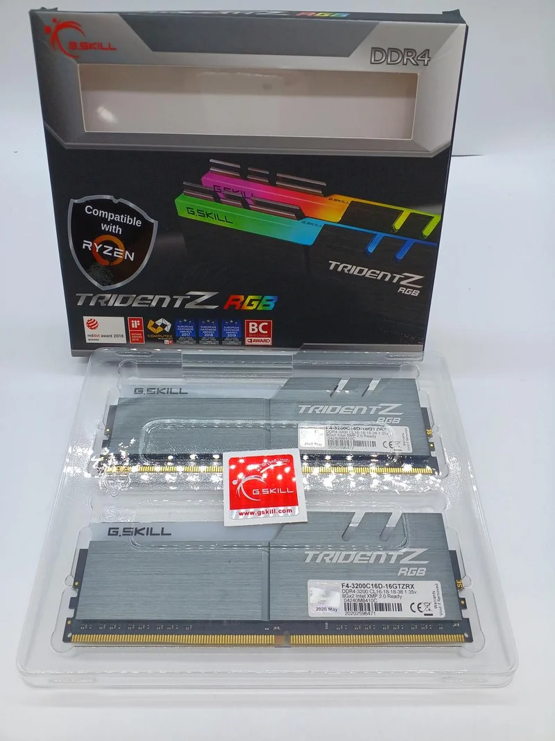 G.SKILL Arbeitsspeicher DDR4 8 GB × 2-Pack F4-3200C16D-16GTZRX
