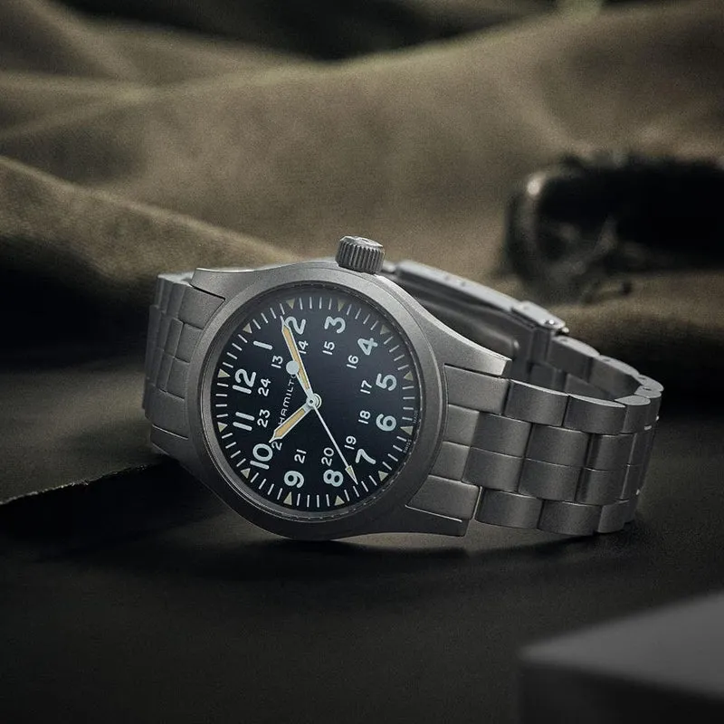 Khaki Field Mechanical 38mm - Black on Bracelet