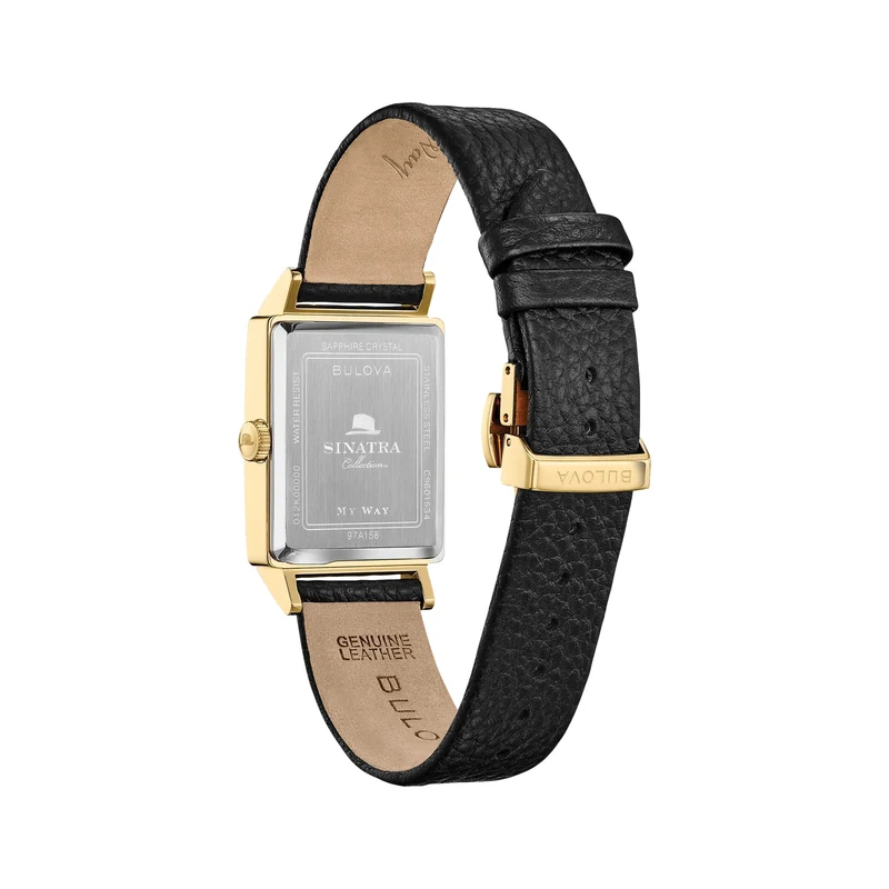 My Way Gold-Tone 29.5mm - Silver on Leather Strap