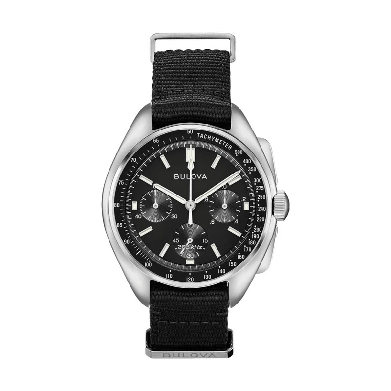 Lunar Pilot 45mm - Black on One-Piece Strap